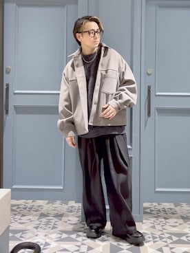 「アイテム（ブルゾン）」を使った、はいねさん（メンズ・165cm・20代）の秋コーディネート