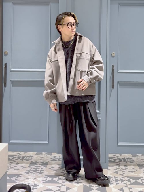 【新品】レザレクション　メンズ　ニット　ブルー　Lサイズ 新品】レザレクション ニット ターコイズ レディース Mサイズ