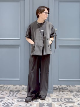 「SALOMON（サロモン）のアイテム」を使った、はいねさん（メンズ・165cm）の夏コーディネート