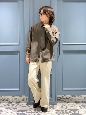 「アイテム（スラックス）」を使った、はいねさん（メンズ・165cm・20代）の春コーディネート