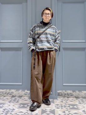 「RAGEBLUE（レイジブルー）のアイテム（アクセサリー）」を使った、はいねさん（メンズ・165cm）の秋コーディネート