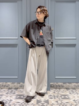 「アイテム（スウェットパンツ）」を使った、はいねさん（メンズ・165cm）の夏コーディネート