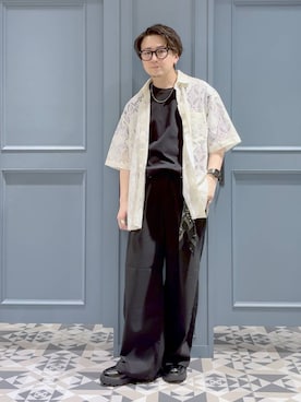 「RAGEBLUE（レイジブルー）のステンレスアソートチェーンネックレス（ネックレス、その他）」を使った、はいねさん（メンズ・165cm）の夏コーディネート