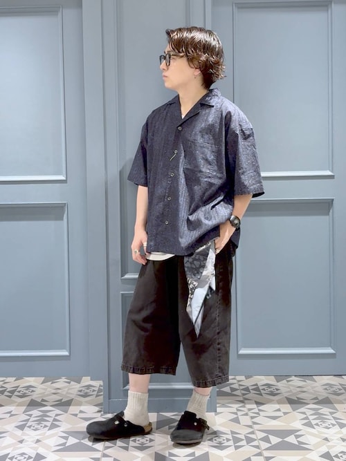 ヴィンテージライクデニム6分丈バレルパンツ