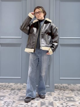 「RAGEBLUE（レイジブルー）のアイテム（ブルゾン）」を使った、はいねさん（メンズ・165cm）の冬コーディネート