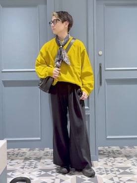「アイテム（バンダナ/スカーフ）」を使った、はいねさん（メンズ・165cm）の夏コーディネート