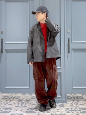 「アイテム（テーラードジャケット）」を使った、はいねさん（メンズ・165cm・20代）の秋コーディネート