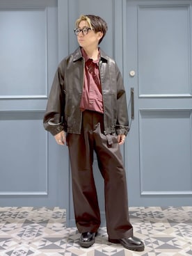 「RAGEBLUE（レイジブルー）のアイテム（ブルゾン）」を使った、はいねさん（メンズ・165cm）の秋コーディネート