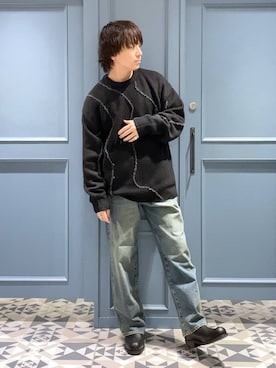 「RAGEBLUE（レイジブルー）のアイテム（ブーツ）」を使った、はいねさん（メンズ・165cm）の冬コーディネート