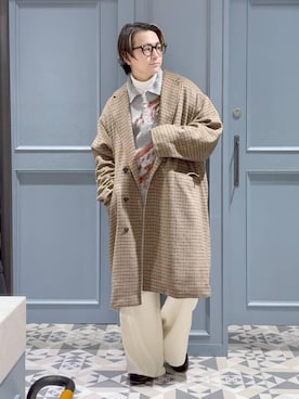 「アイテム（ポロシャツ）」を使った、はいねさん（メンズ・165cm・20代）の冬コーディネート