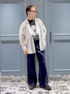 「アイテム（ドレスシューズ）」を使った、はいねさん（メンズ・165cm・20代）の夏コーディネート