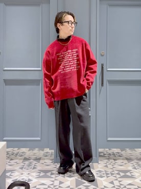 「RAGEBLUE（レイジブルー）のアイテム（Tシャツ/カットソー）」を使った、はいねさん（メンズ・165cm）の秋コーディネート