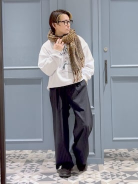 「アイテム（マフラー）」を使った、はいねさん（メンズ・165cm・20代）の秋コーディネート