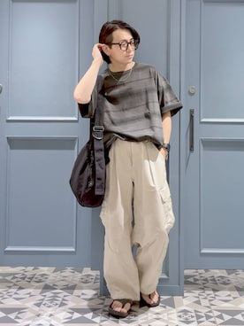 「RAGEBLUE（レイジブルー）のアイテム」を使った、はいねさん（メンズ・165cm）の夏コーディネート