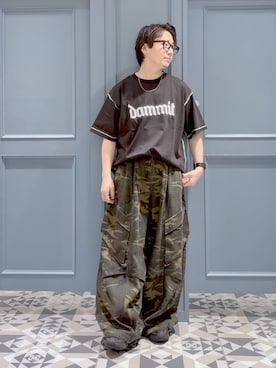 「RAGEBLUE（レイジブルー）のアイテム（アクセサリー）」を使った、はいねさん（メンズ・165cm）の夏コーディネート