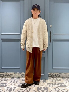 「アイテム（キャップ）」を使った、はいねさん（メンズ・165cm・20代）の春コーディネート