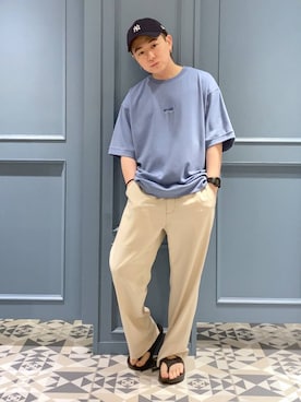 「アイテム（キャップ）」を使った、はいねさん（メンズ・165cm・20代）の夏コーディネート
