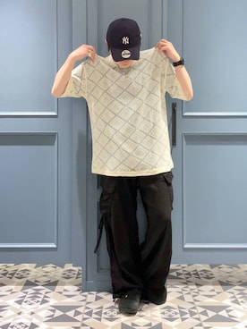 「アイテム（キャップ）」を使った、はいねさん（メンズ・165cm・20代）の春コーディネート