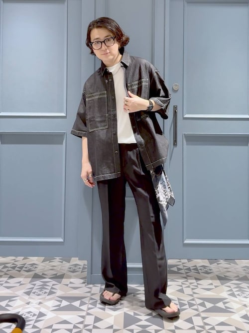 R フレアスラックス Rocky Monroe スラックス TRストレッチ センタープレス ブーツ