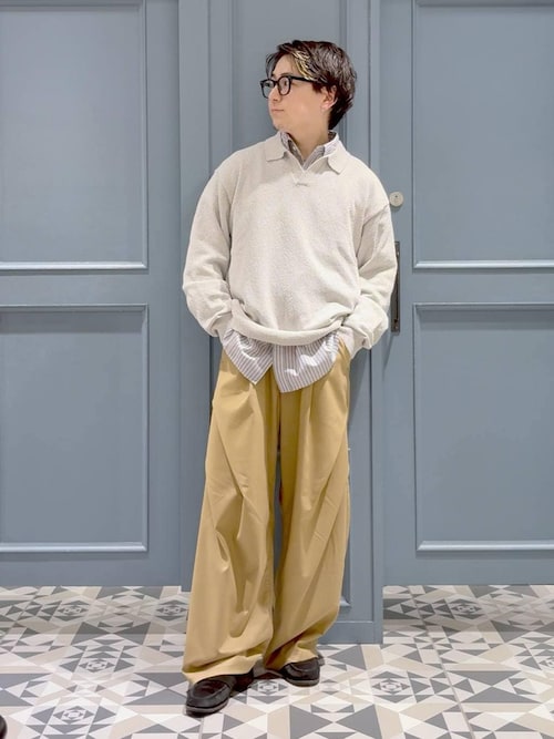 セール】Low Gauge Skipper Knit/スキッパーニットポロ（ポロシャツ