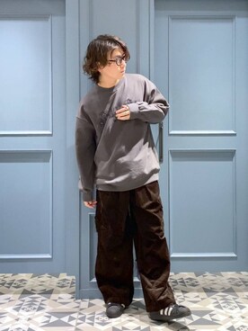 「アイテム（スウェット）」を使った、はいねさん（メンズ・165cm・20代）の秋コーディネート