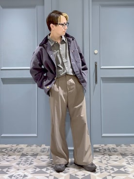 「RAGEBLUE（レイジブルー）のアイテム（パンツ）」を使った、はいねさん（メンズ・165cm）の秋コーディネート