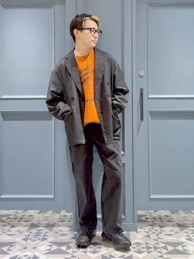 「RAGEBLUE（レイジブルー）のアイテム（ジャケット/アウター）」を使った、はいねさん（メンズ・165cm）の秋コーディネート