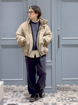 「RAGEBLUE」｜「アイテム（ダウンジャケット/コート）」を使った、はいねさん（メンズ・165cm）の冬コーディネート