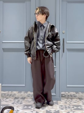 「アイテム（ウォレットチェーン）」を使った、はいねさん（メンズ・165cm）の秋コーディネート