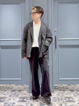 「RAGEBLUE（レイジブルー）のアイテム（テーラードジャケット）」を使った、はいねさん（メンズ・165cm）の秋コーディネート