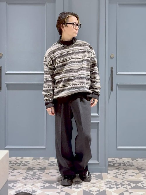 セール】ツイードライク/ワイドスラックス【セットアップ可