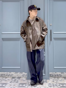 「アイテム（ブルゾン、グレー系）」を使った、はいねさん（メンズ・165cm）の秋コーディネート