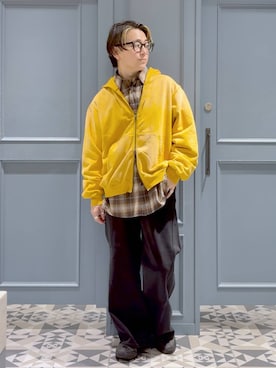 「RAGEBLUE（レイジブルー）のアイテム（パーカー）」を使った、はいねさん（メンズ・165cm）の秋コーディネート