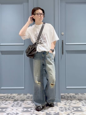 「骨格ストレート」｜「アイテム（サンダル）」を使った、はいねさん（メンズ・165cm・20代）の夏コーディネート
