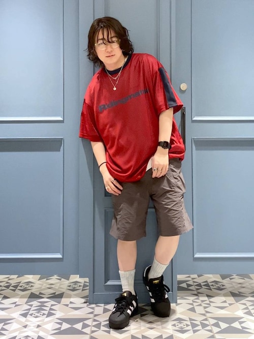 【Ridingmania】袖ライン/スポーティメッシュTシャツ