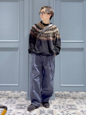 「RAGEBLUE（レイジブルー）のアイテム（カーゴパンツ）」を使った、はいねさん（メンズ・165cm）の秋コーディネート