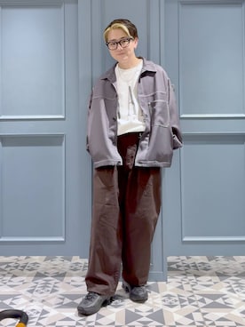 「アイテム（ブルゾン）」を使った、はいねさん（メンズ・165cm）の夏コーディネート