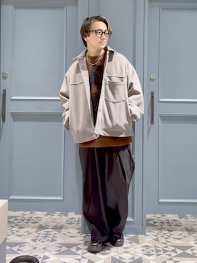 「アイテム（ブルゾン）」を使った、はいねさん（メンズ・165cm・20代）の秋コーディネート