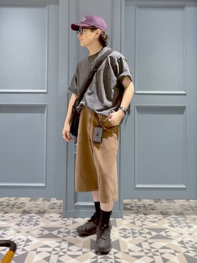 「アイテム（財布/小物）」を使った、はいねさん（メンズ・165cm）の夏コーディネート