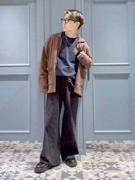 「RAGEBLUE（レイジブルー）のアイテム（パンツ）」を使った、はいねさん（メンズ・165cm）の秋コーディネート
