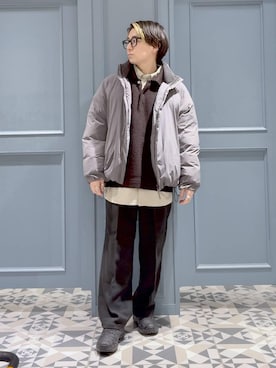 「アイテム（ポロシャツ）」を使った、はいねさん（メンズ・165cm）の秋コーディネート