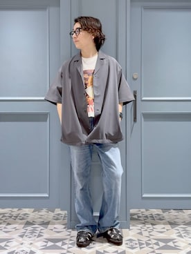 「骨格ストレート」｜「アイテム（サンダル）」を使った、はいねさん（メンズ・165cm・20代）の夏コーディネート