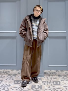 「RAGEBLUE（レイジブルー）のアイテム（アクセサリー）」を使った、はいねさん（メンズ・165cm）の冬コーディネート