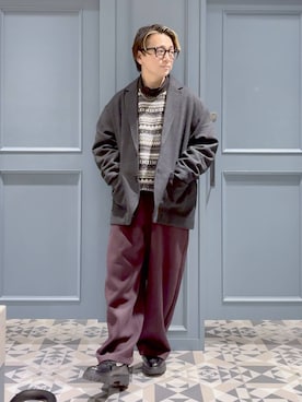 「RAGEBLUE（レイジブルー）のアイテム（Tシャツ/カットソー）」を使った、はいねさん（メンズ・165cm）の秋コーディネート