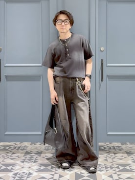 「RAGEBLUE（レイジブルー）のステンレスアソートチェーンネックレス（ネックレス、その他）」を使った、はいねさん（メンズ・165cm）の夏コーディネート