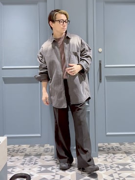 「RAGEBLUE（レイジブルー）のアイテム（Tシャツ/カットソー）」を使った、はいねさん（メンズ・165cm）の秋コーディネート