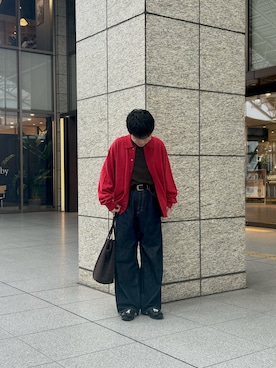 「URBAN RESEARCH（アーバンリサーチ）のMorphee　3WAY MEDIUM TOTE（トートバッグ）」を使った、SAITO RYOTAさん（メンズ・167cm）の秋コーディネート