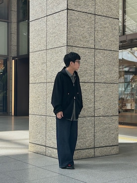 「URBAN RESEARCH（アーバンリサーチ）のnew basic　ALBATROSS WOOL SHIRTS（シャツ/ブラウス）」を使った、SAITO RYOTAさん（メンズ・167cm）の秋コーディネート