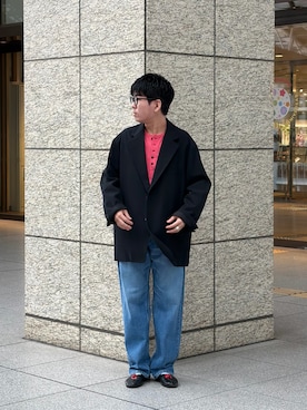 「Lee（リー）のアイテム（パンツ）」を使った、SAITO RYOTAさん（メンズ・167cm）の春コーディネート