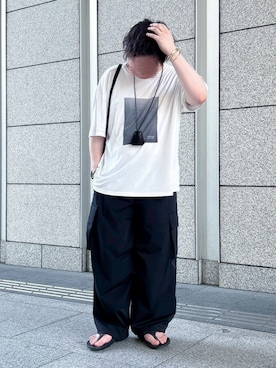 「アイテム（サンダル）」を使った、ぽんぬさん（メンズ・170cm）の秋コーディネート